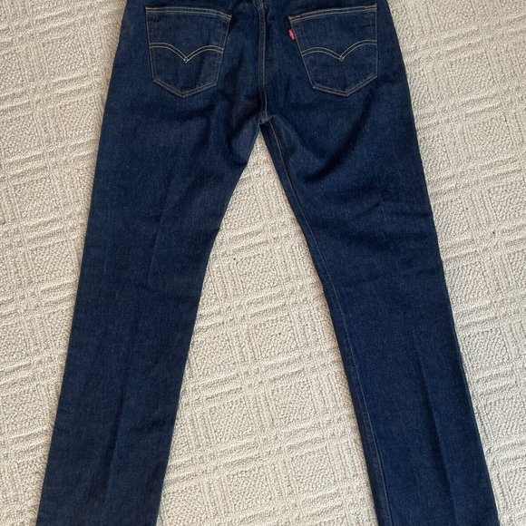 Levis 501 Men's Blue Jeans - Button Fly Straight Leg Denim - 34 X 36 Dark Wash - Picture 12 of 16